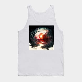 Crimson Lunar Forest Tank Top